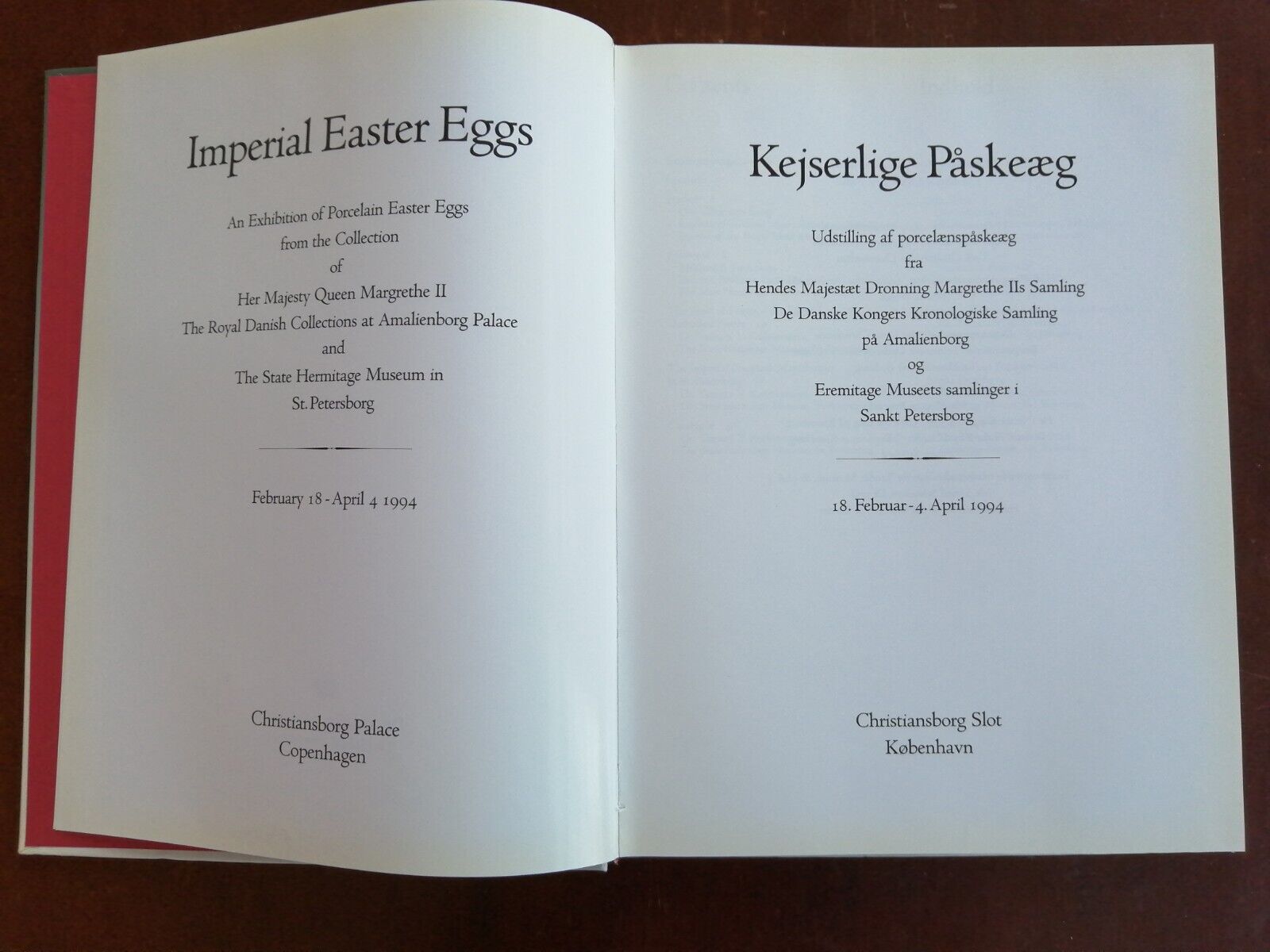 Danish/english book:IMPERIAL EASTER EGGS Illustrated145 glossy pages1994