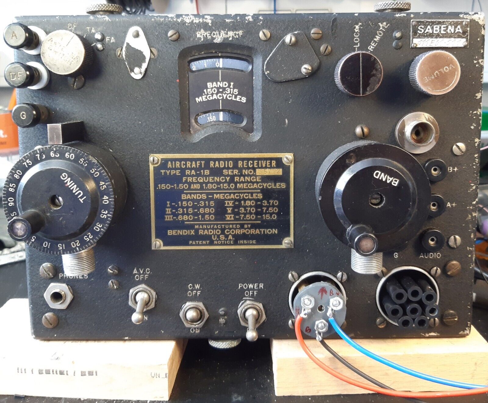 Bendix RA-1B Aircraft Radio Receiver WW2