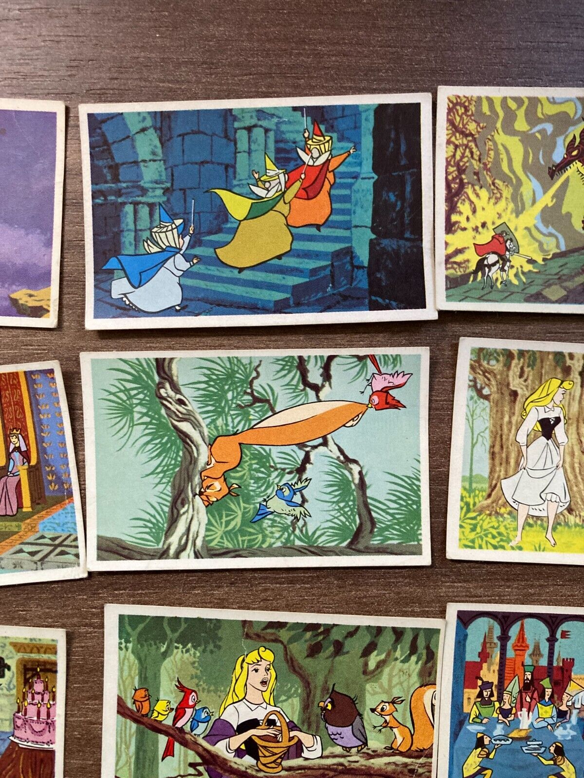 Bundle 15x Danish "Sleeping Beauty" Disney Movie Trading Cards (1959)