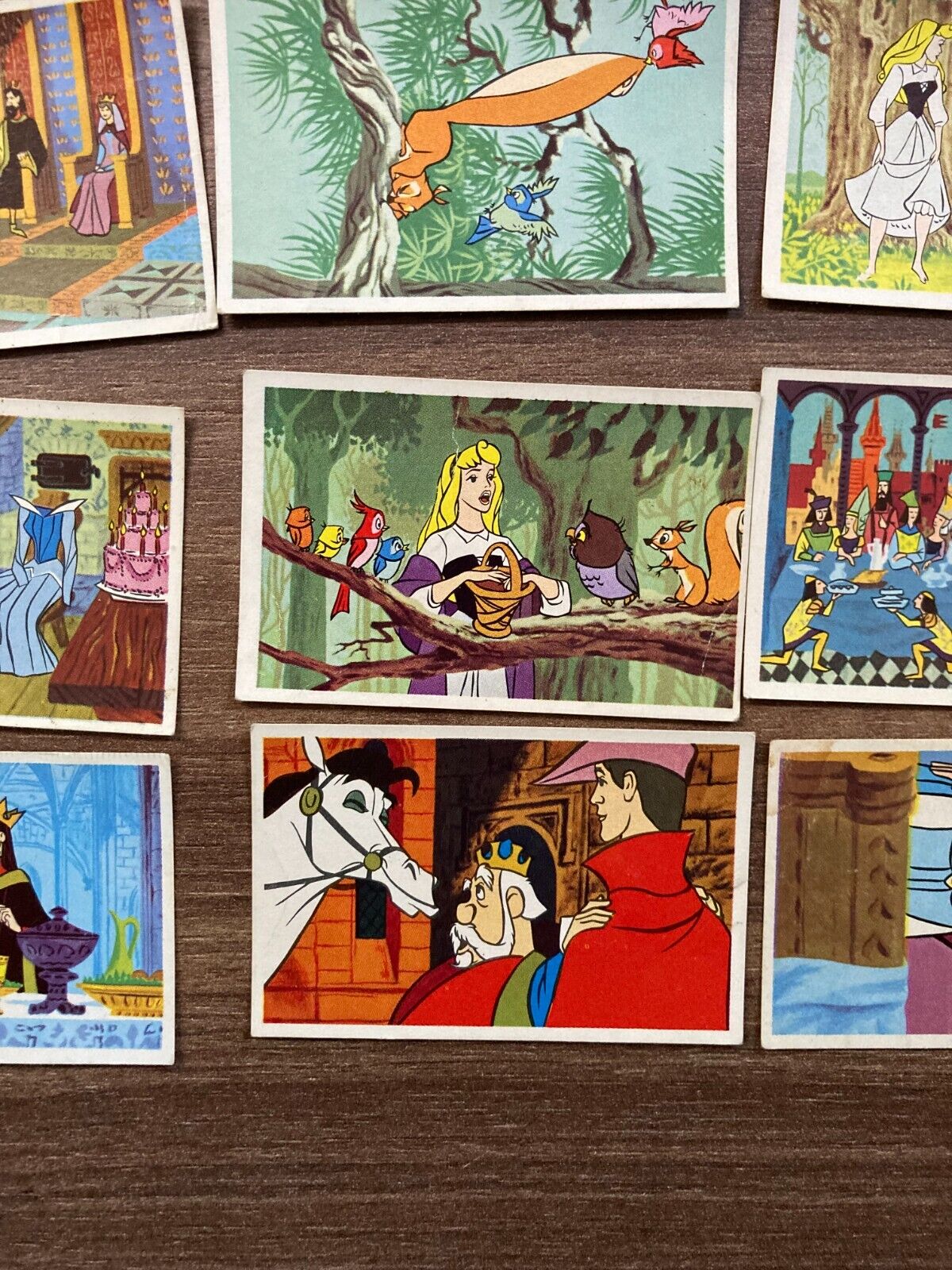 Bundle 15x Danish "Sleeping Beauty" Disney Movie Trading Cards (1959)