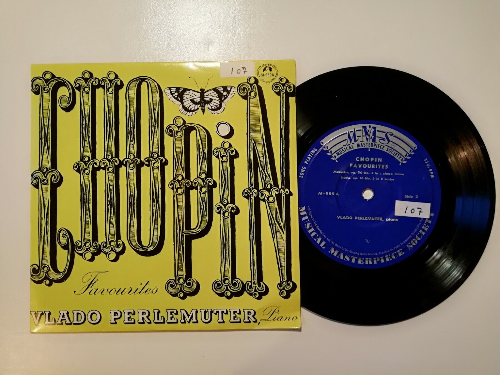 Vinyl 45 EP ChopinVlado PerlemuterpianoM 959A