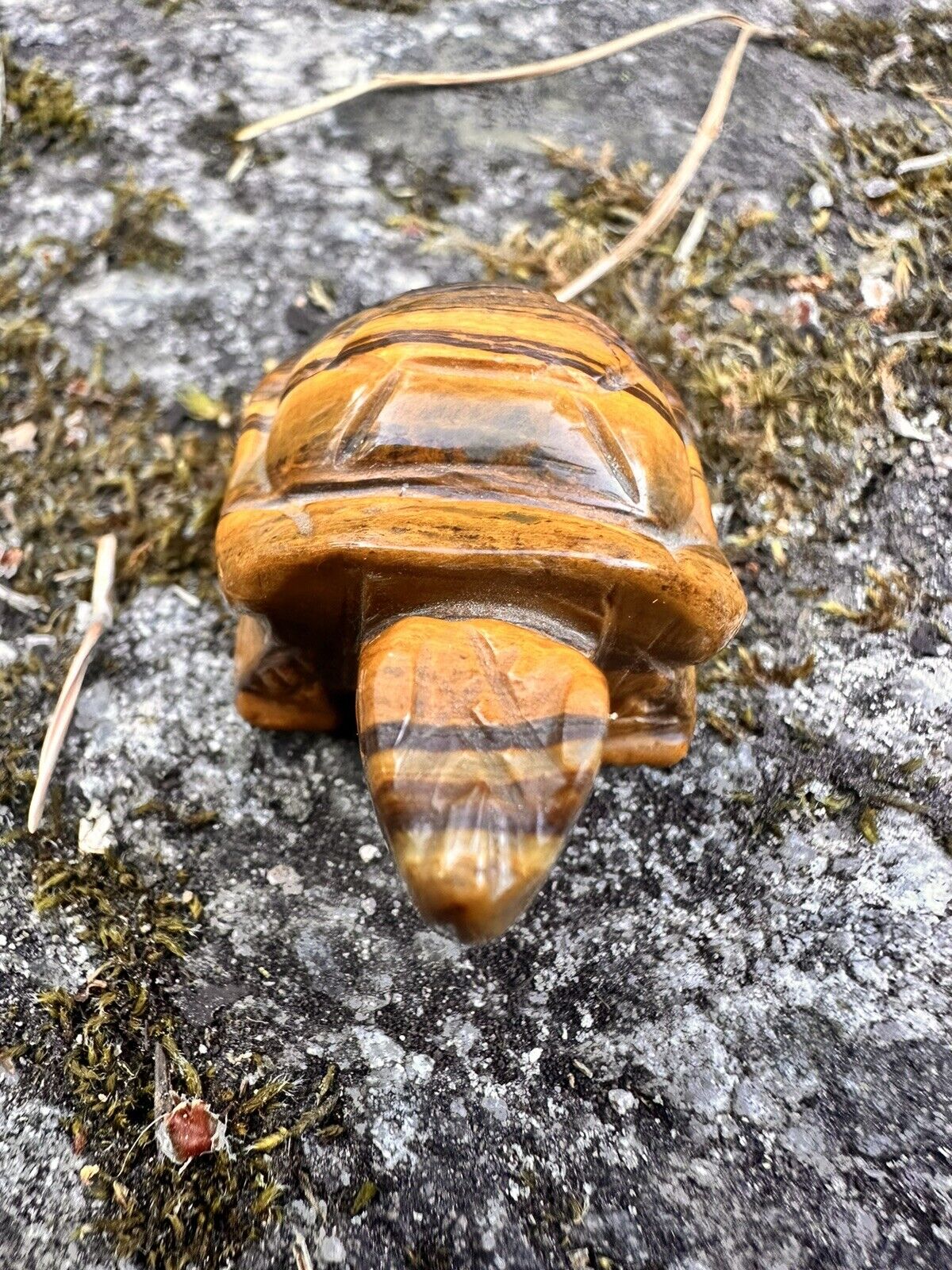 Handmade Turtle Made From Natural Tigereye Stone