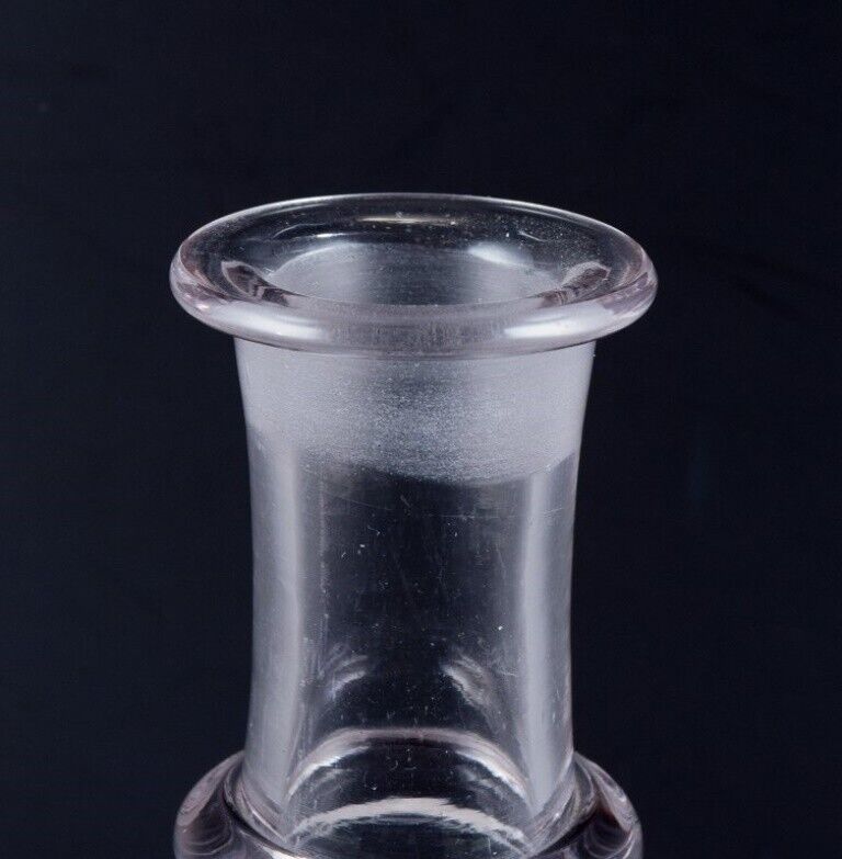 Danish glassworks small wine carafe in clear hand-blown glass Ca 1900