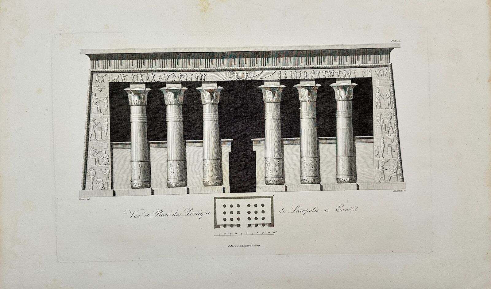 Antique Print - Dominique Vivant Denon -View of Temple of Khnum - Egypt - F3