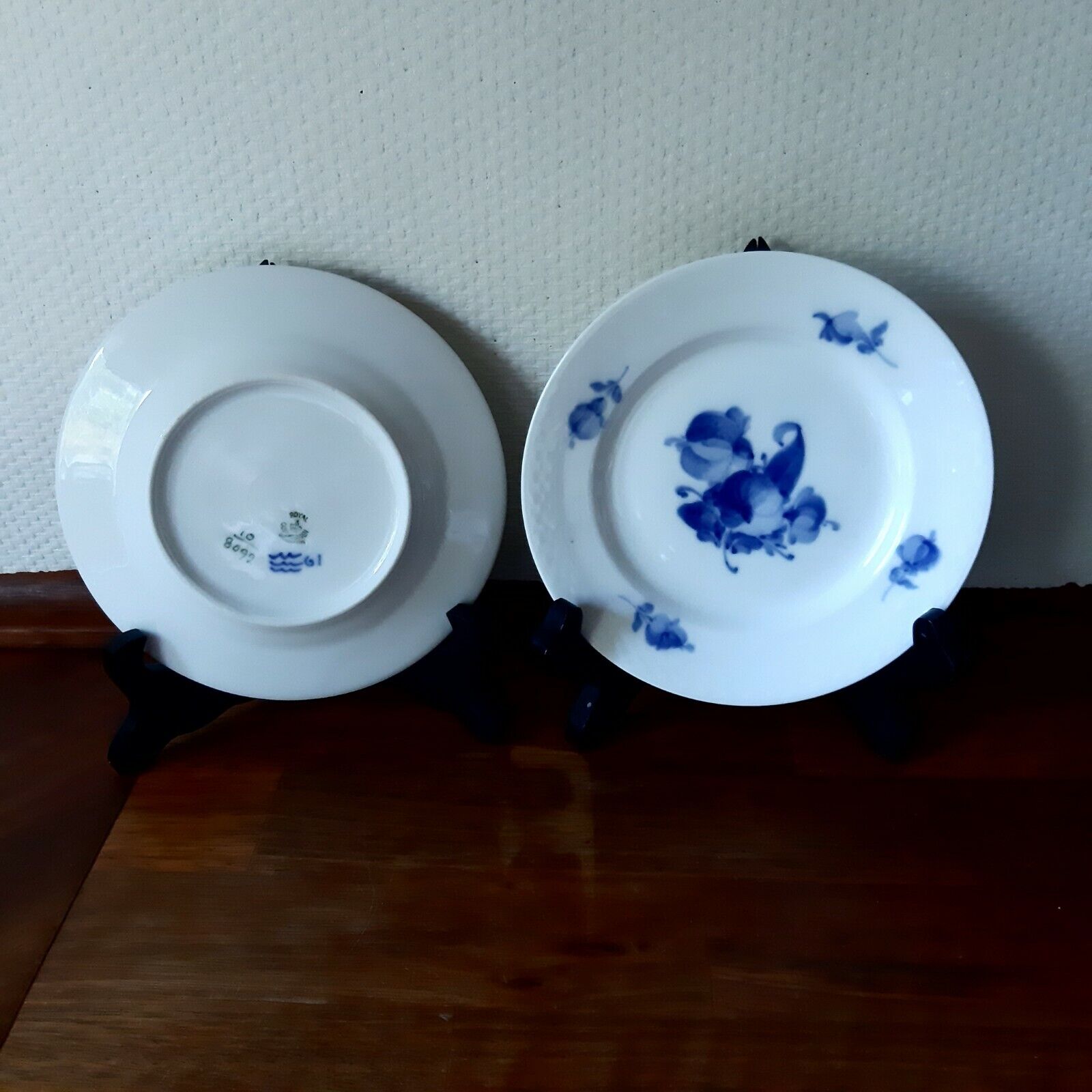 2 TRIO COFFEE SETS BLUE FLOWER Braided  # 10- 8040 Royal Copenhagen 1st 1923-28