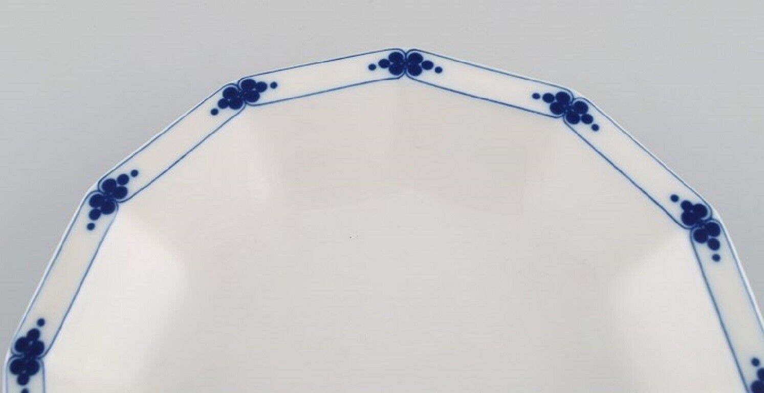 Tapio Wirkkala for Rosenthal 11 deep Corinth plates in blue painted porcelain