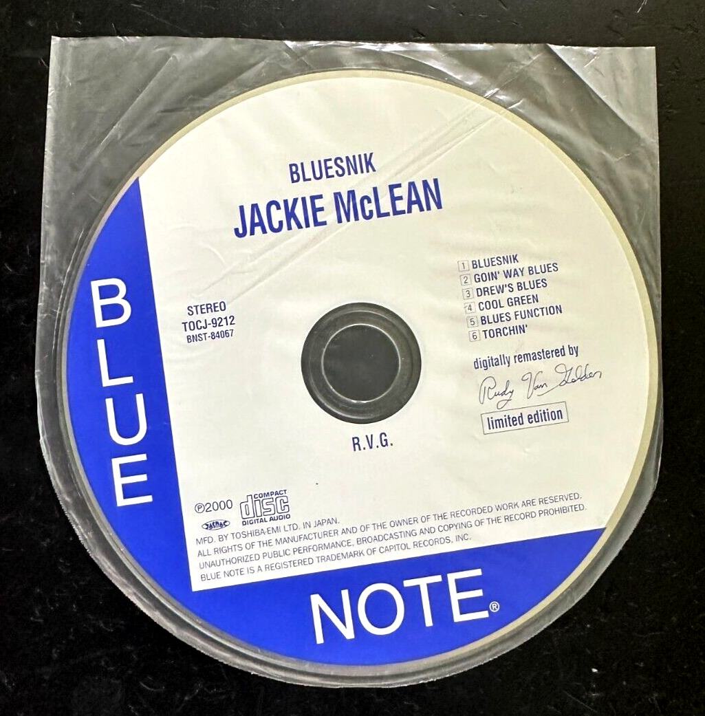 JACKIE MCLEAN ''BLUESNIK'' - MINI LP JAPAN CD - BLUE NOTE