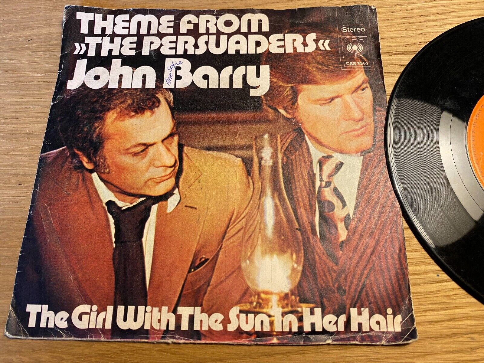 JOHN BARRY "THEME FROM THE PERSUADERS/THE GIRL WITH THE SUN IN HER HAIR" 1972 7"