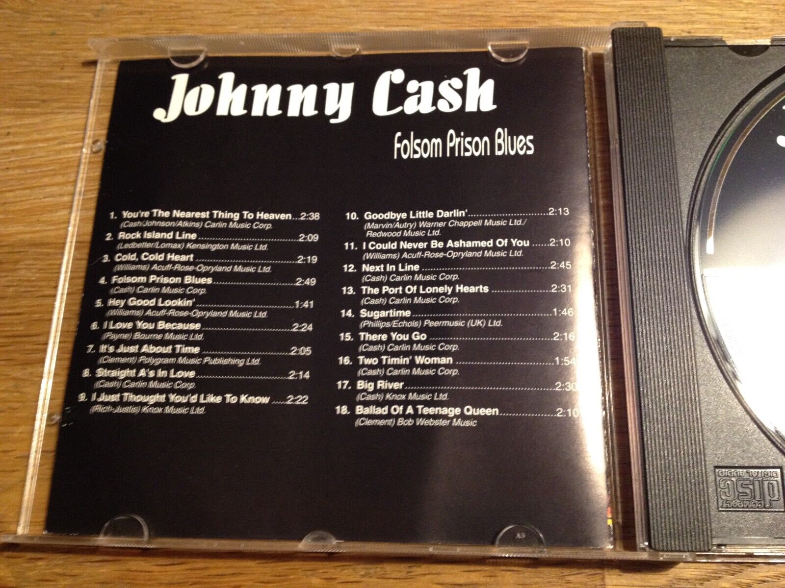 JOHNNY CASH "FOLSOM PRISON BLUES" 1993 CD 18 TRACKS SUCCESS RECORDS DENMARK OOP*