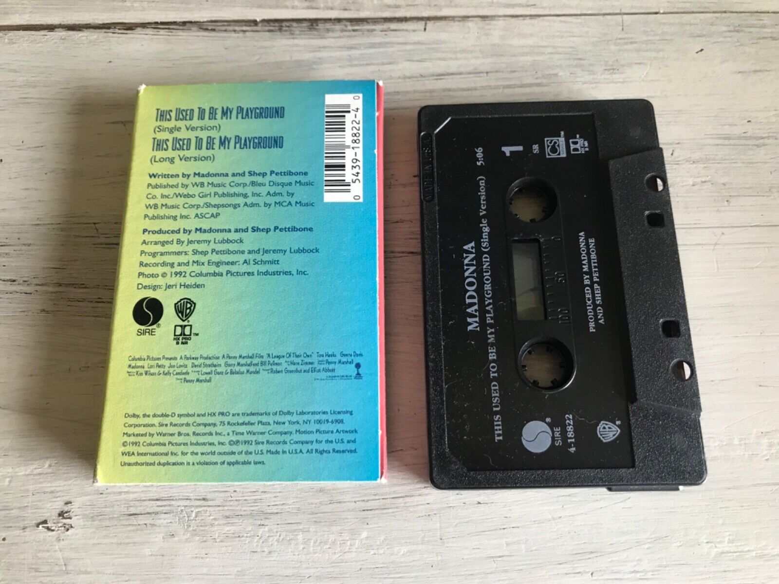 Madonna This used to be my playground single cassette tape USA