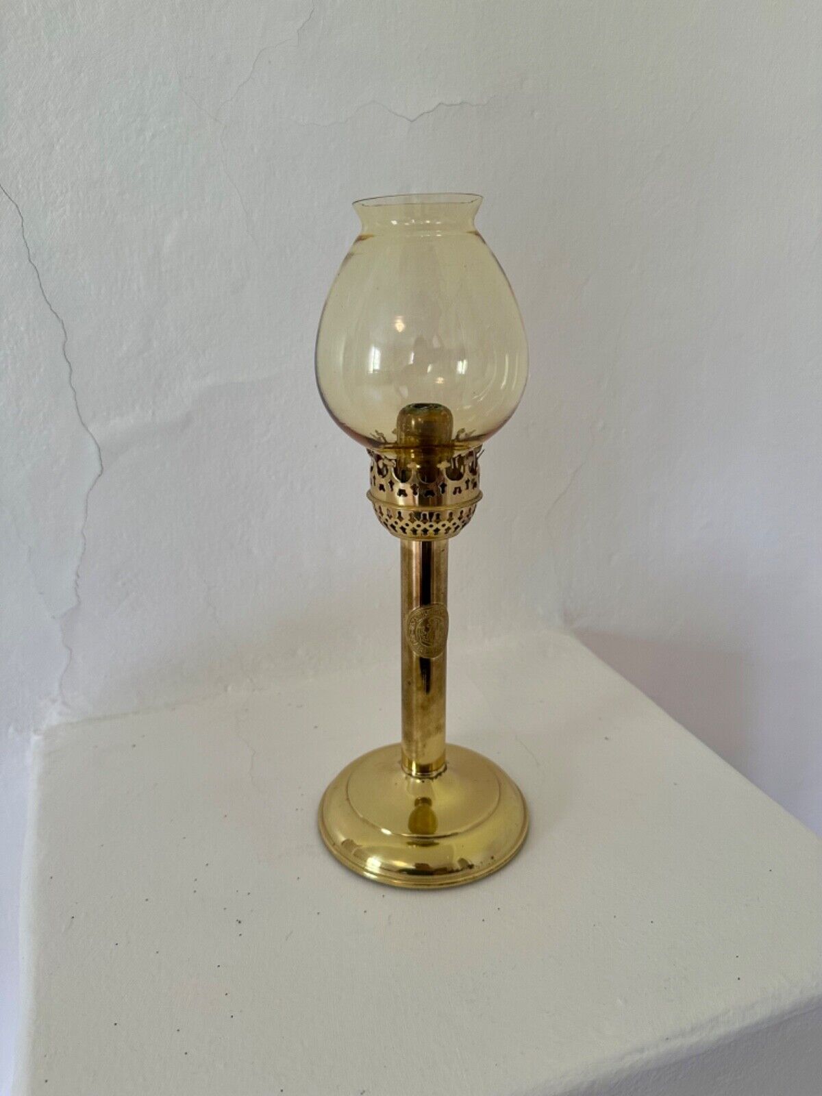 Antique Swedish Karlskrona lampfabrik candle holder