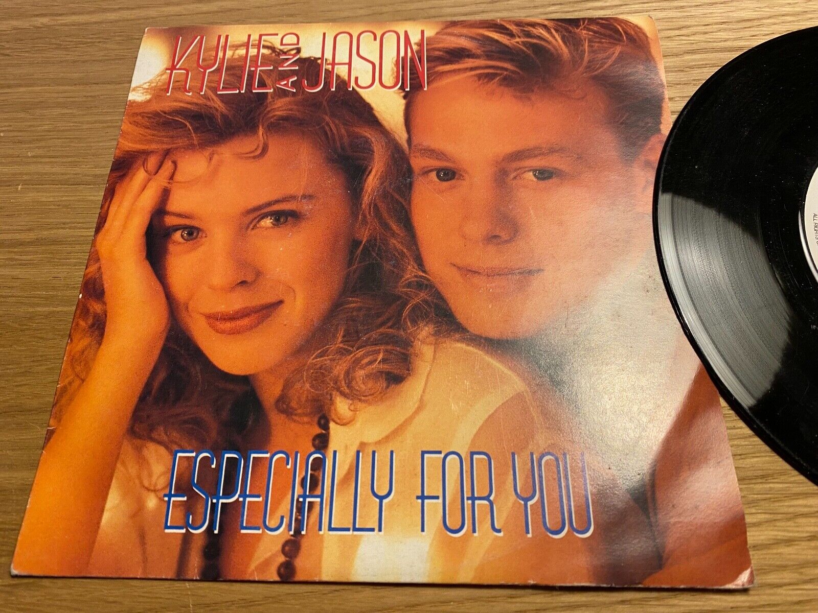 KYLIE MINOGUE  JASON DONOVAN "ESPECIALLY FOR YOU" 1988 7" SINGLE PWL RECORD NCB