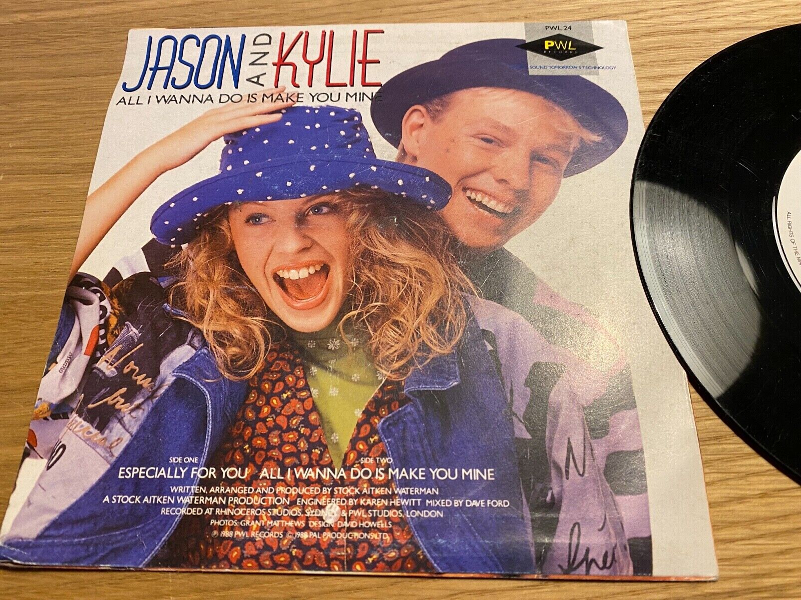 KYLIE MINOGUE  JASON DONOVAN "ESPECIALLY FOR YOU" 1988 7" SINGLE PWL RECORD NCB