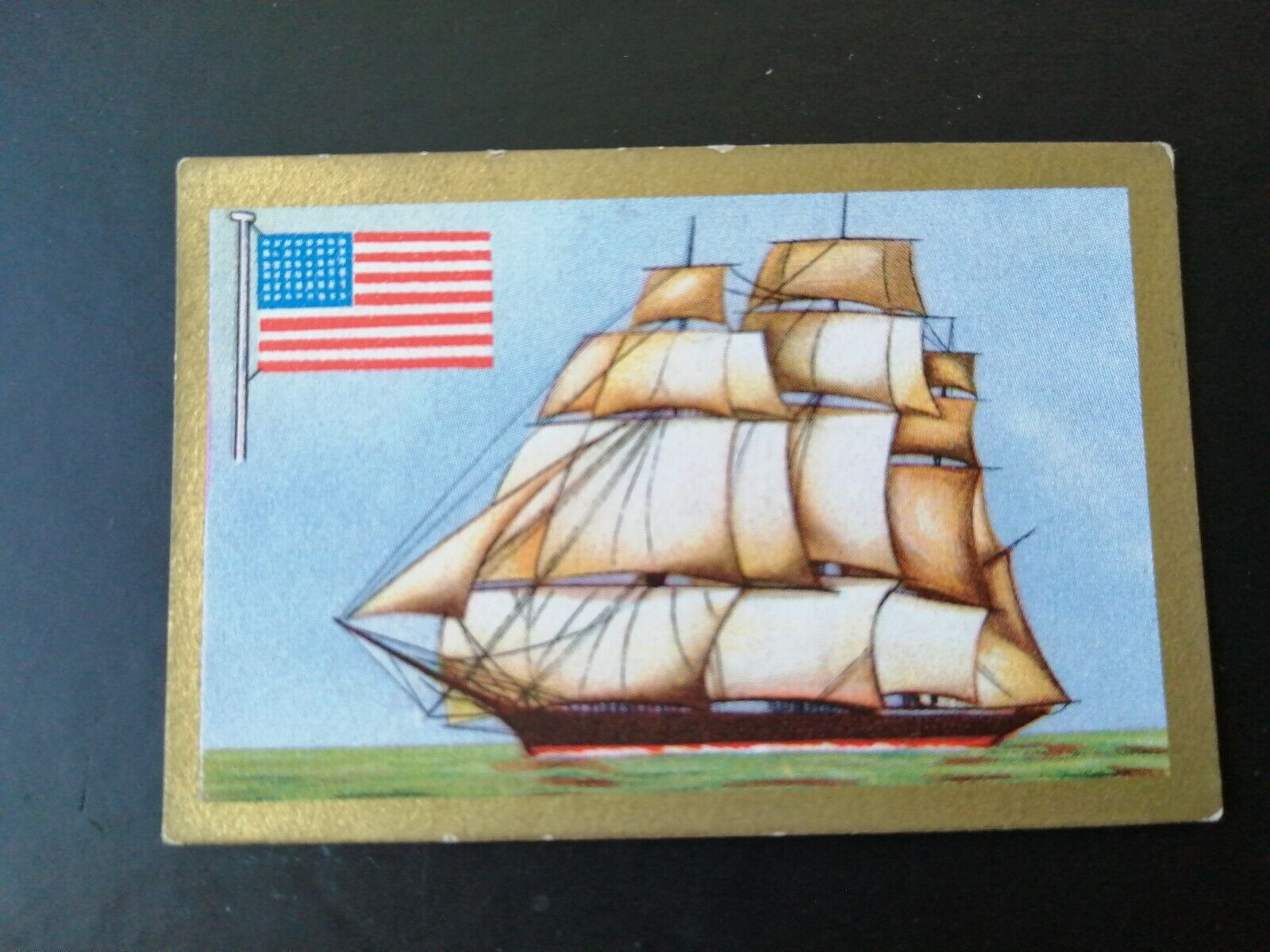 German SABA tobacco ship trading card 1931-33No 17 "Witch of the Wave" USA 1851