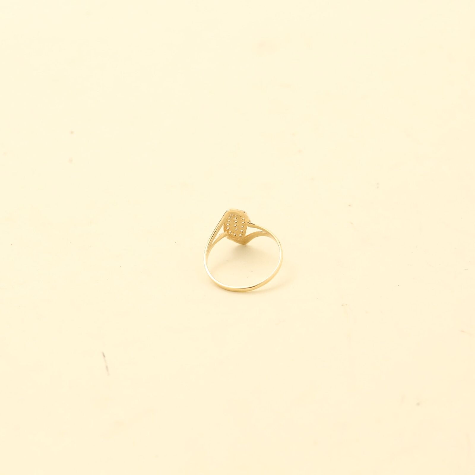 Ring with and zircon in 14K Gold size 8¾ - 9¼ | Real Genuine Gold