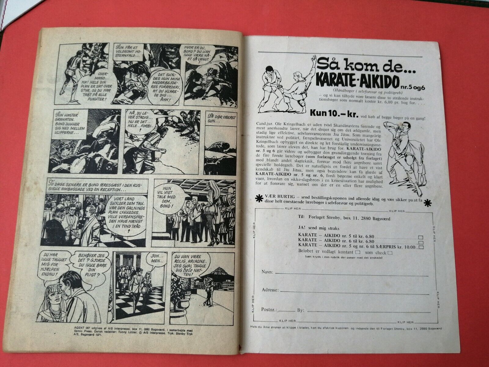 Danish Comic" Agent 007 James Bond" no 22 1971