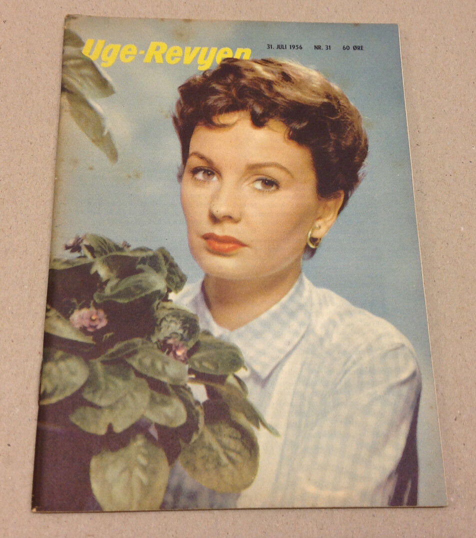 JEAN SIMMONS ACTRESS FRONT COVER OF SMALL SIZE VINTAGE HTF Danish Magazine 1956