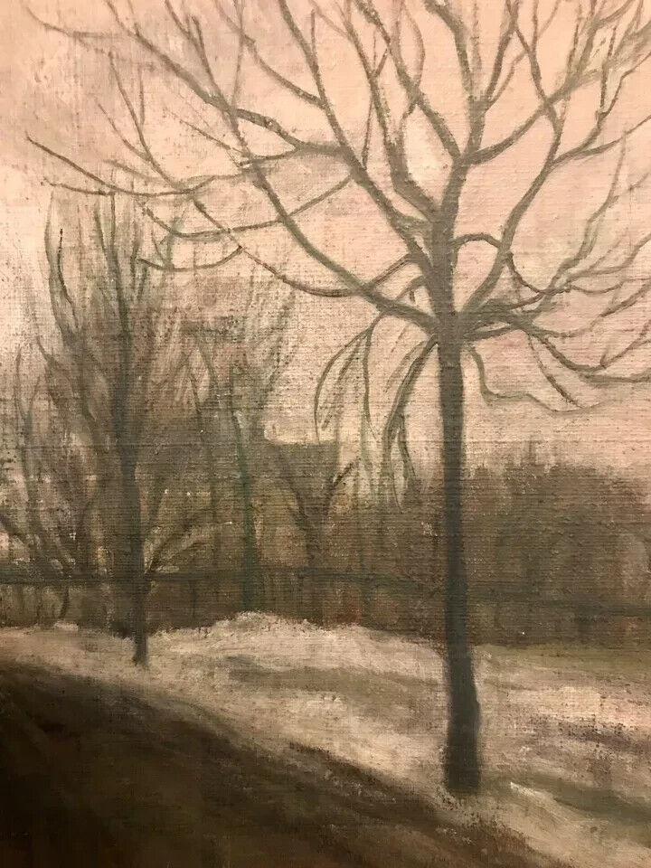 Otto Nielsen (1916-2000): WALKING ON A GREY WINTER DAY