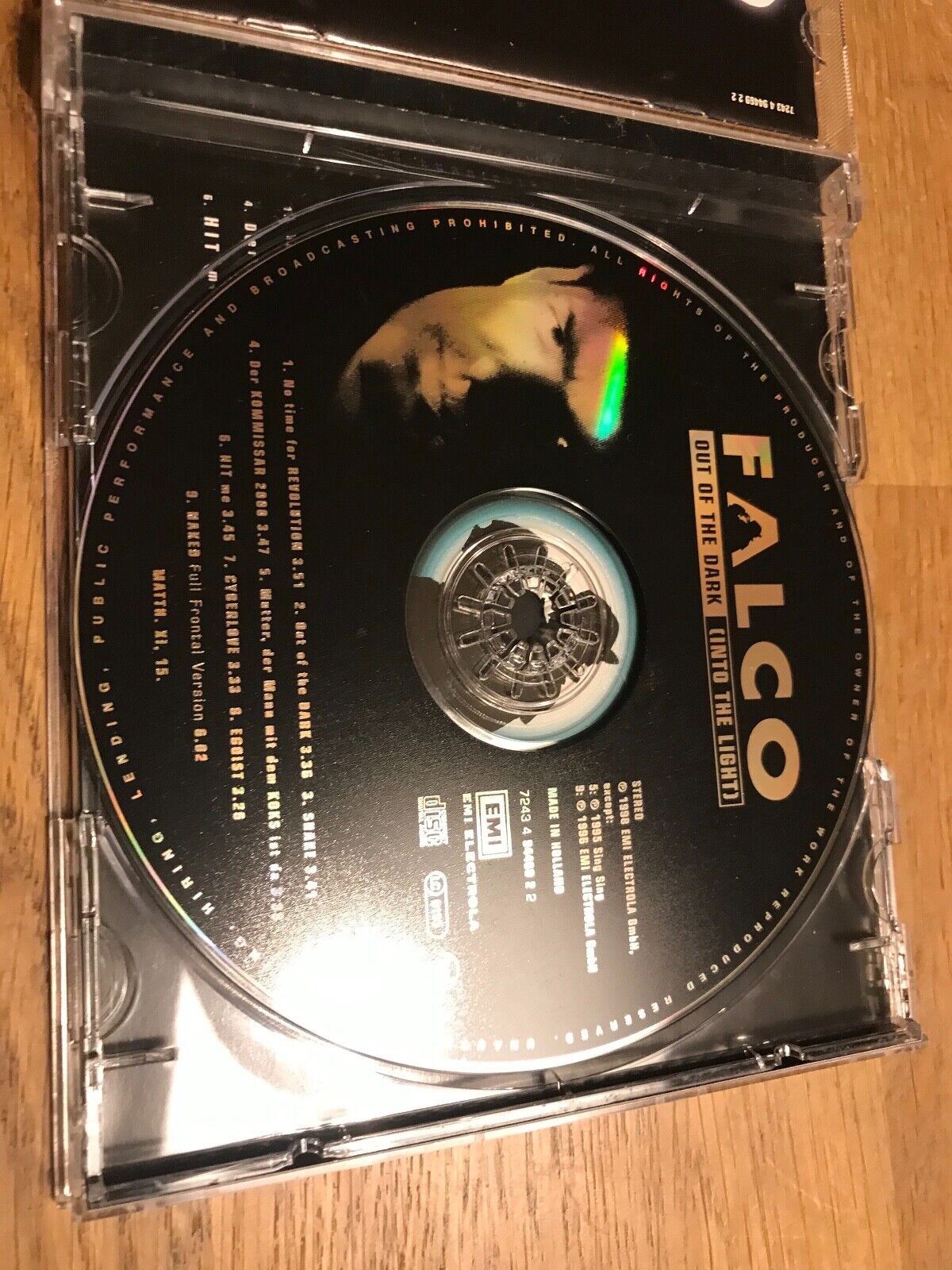 FALCO "OUT OF THE DARK (INTO THE LIGHT)" EMI ELECTROLA RECORDS 1995 9 TRACKS CD