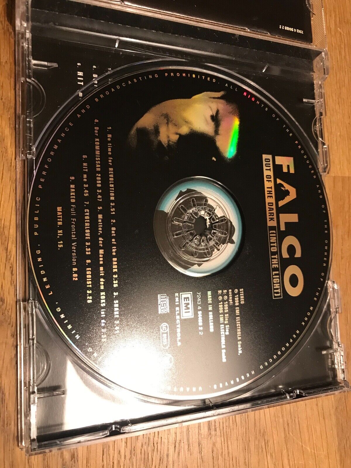 FALCO "OUT OF THE DARK (INTO THE LIGHT)" EMI ELECTROLA RECORDS 1995 9 TRACKS CD