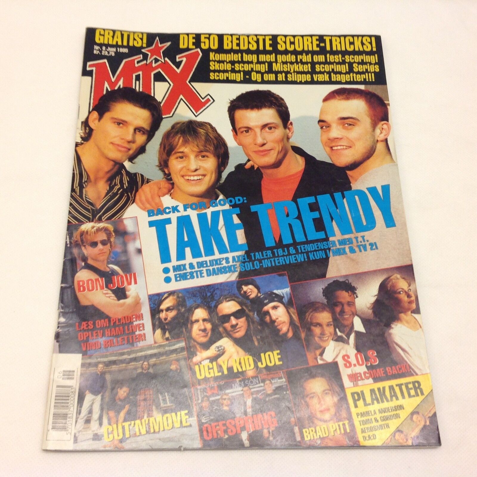 Take That Band Gary Barlow Mark Owen Complete Vintage "MIX" Danish Magazine 1995