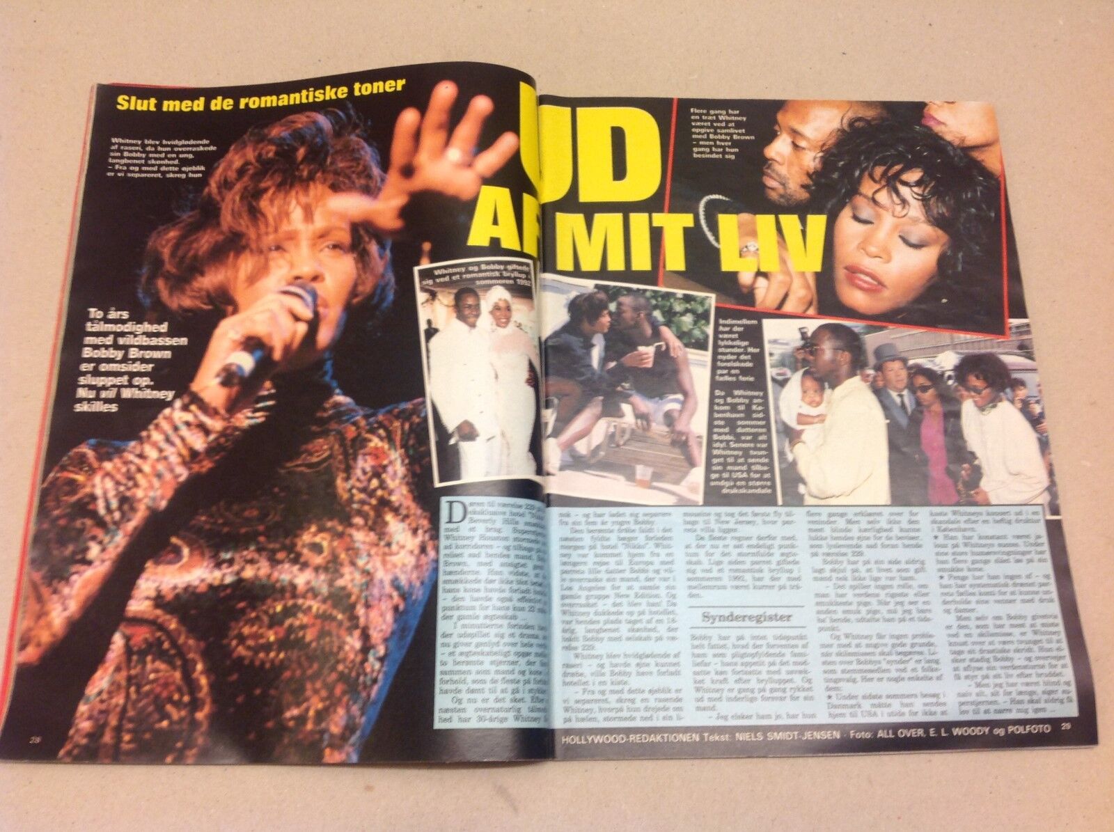 Whitney Houston Bobby Brown Break-up Vintage Danish Magazine 1994 "Se og Hoer"