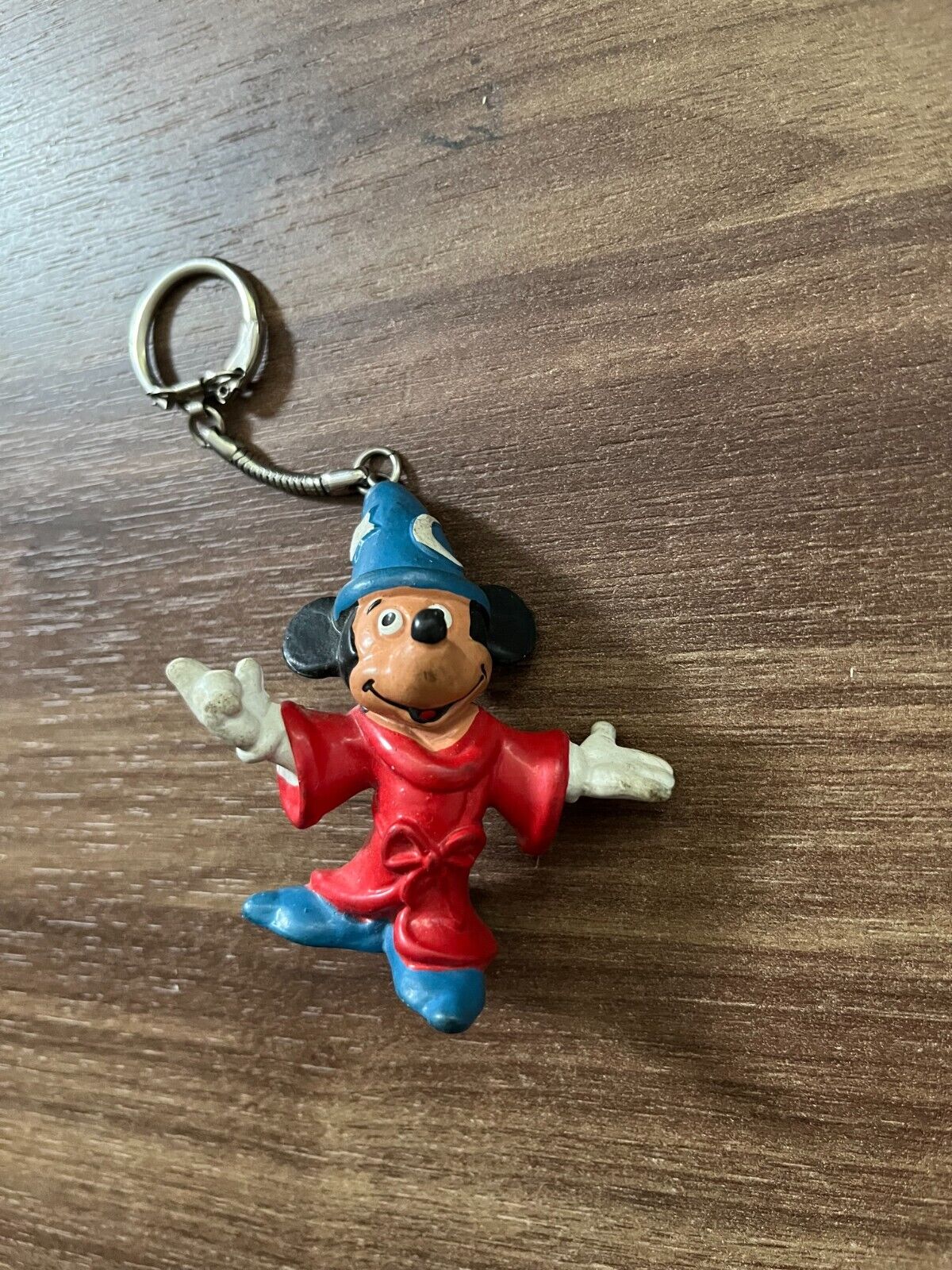 Vintage Mickey Mouse Sorcerer's Apprentice Keychain Disney Fantasia West Germany