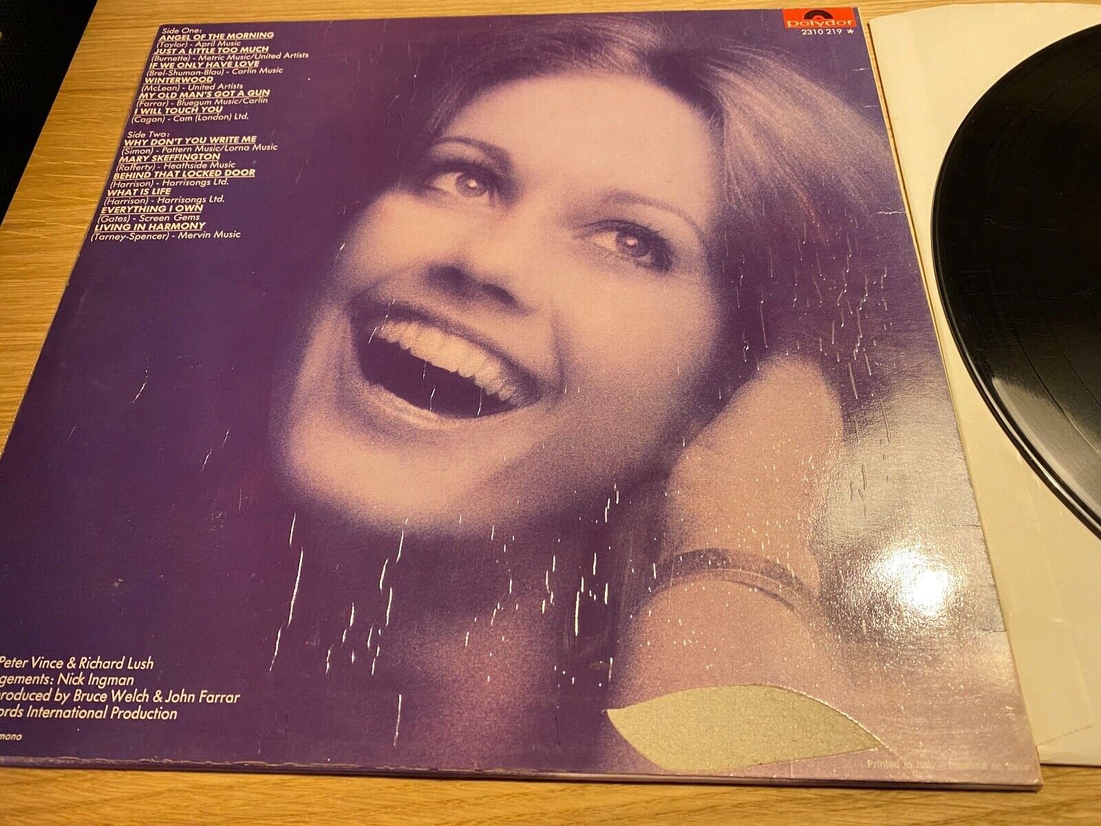 OLIVIA NEWTON JOHN 1972 POLYDOR RECORDS 12 SONGS ITALIAN PRESSING STEMRA