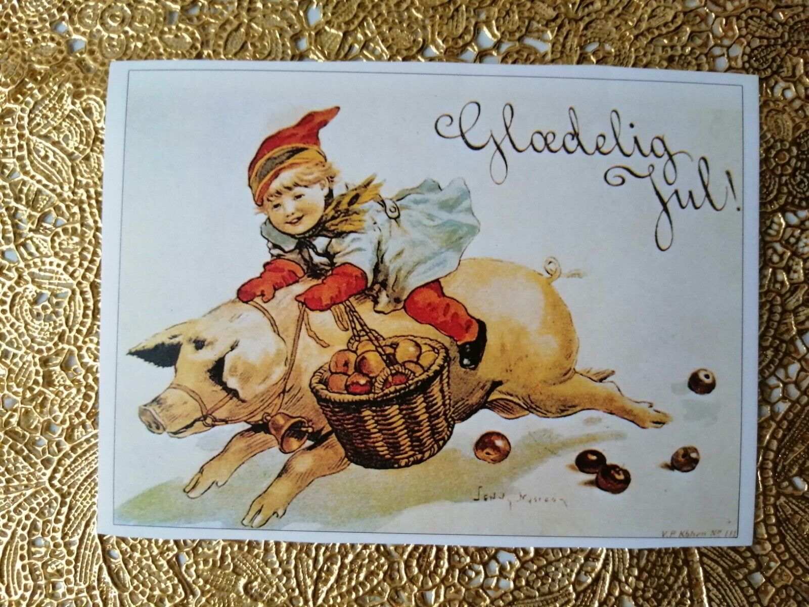 Vintage and collectible Danish Christmas card Unposted1988 ( No 10 N )