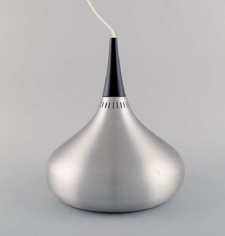 Jo Hammerborg for Fog  Mørup Orient pendant lamp in brushed aluminum 1970s