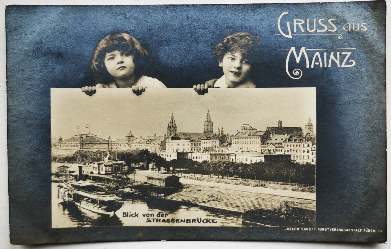 Vintage un-used postcard: Gruss aus Mainz Germany c 1910  P1319