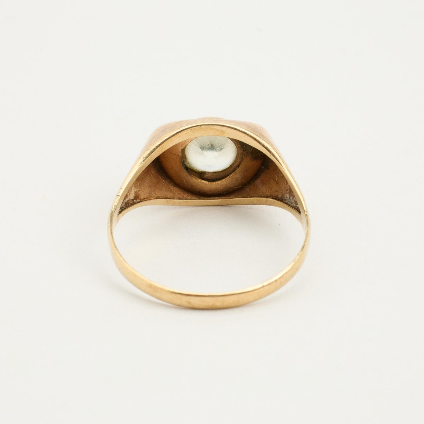 Ring with and quartz in 8K Gold size 9½ | Vintage Solid Gold