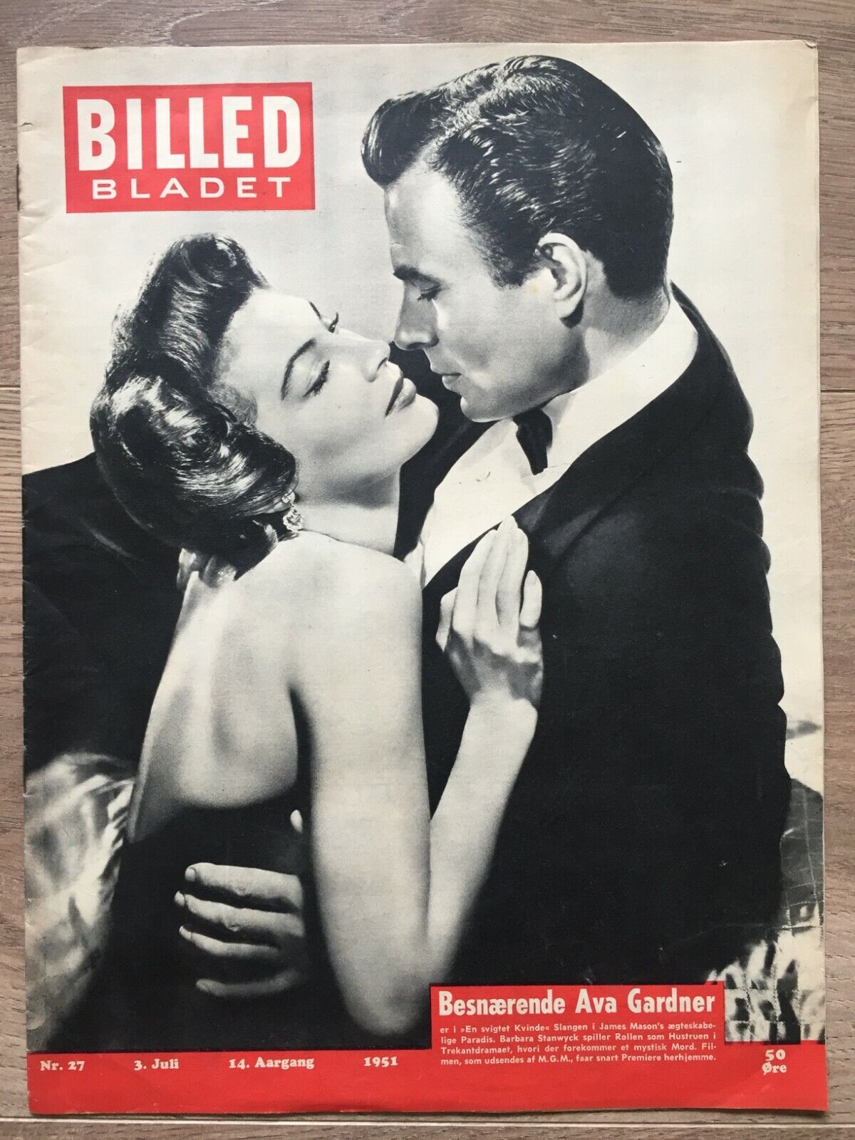 Barbara Stanwyck J Mason East Side West Side Danish Magazine Billed-Bladet