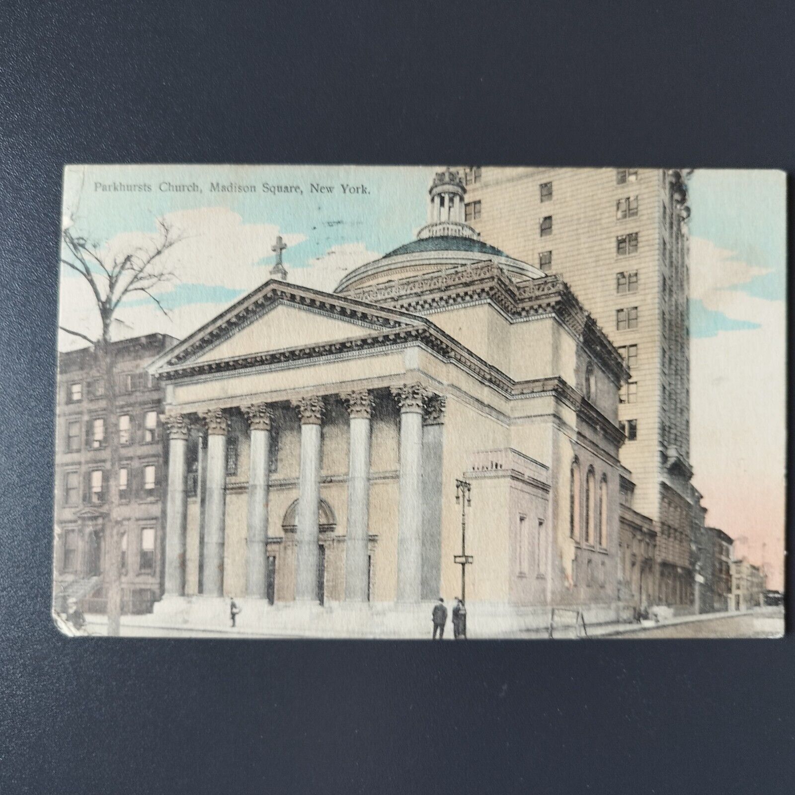 NY Parkhursts ChurchMadison Square New York Posted in 1910 to Denmark