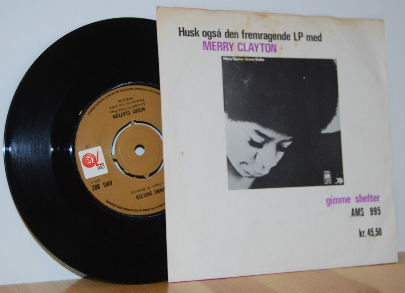 MERRY CLAYTON Gimme Shelter ULTRA RARE Danish PS Picture Sleeve