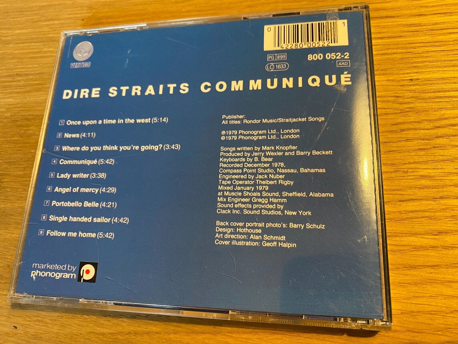 DIRE STRAITS "COMMUNIQUÈ" 1979 CD ALBUM 9 TRACK VERTIGO RECORDS 1 PRESS GERMANY