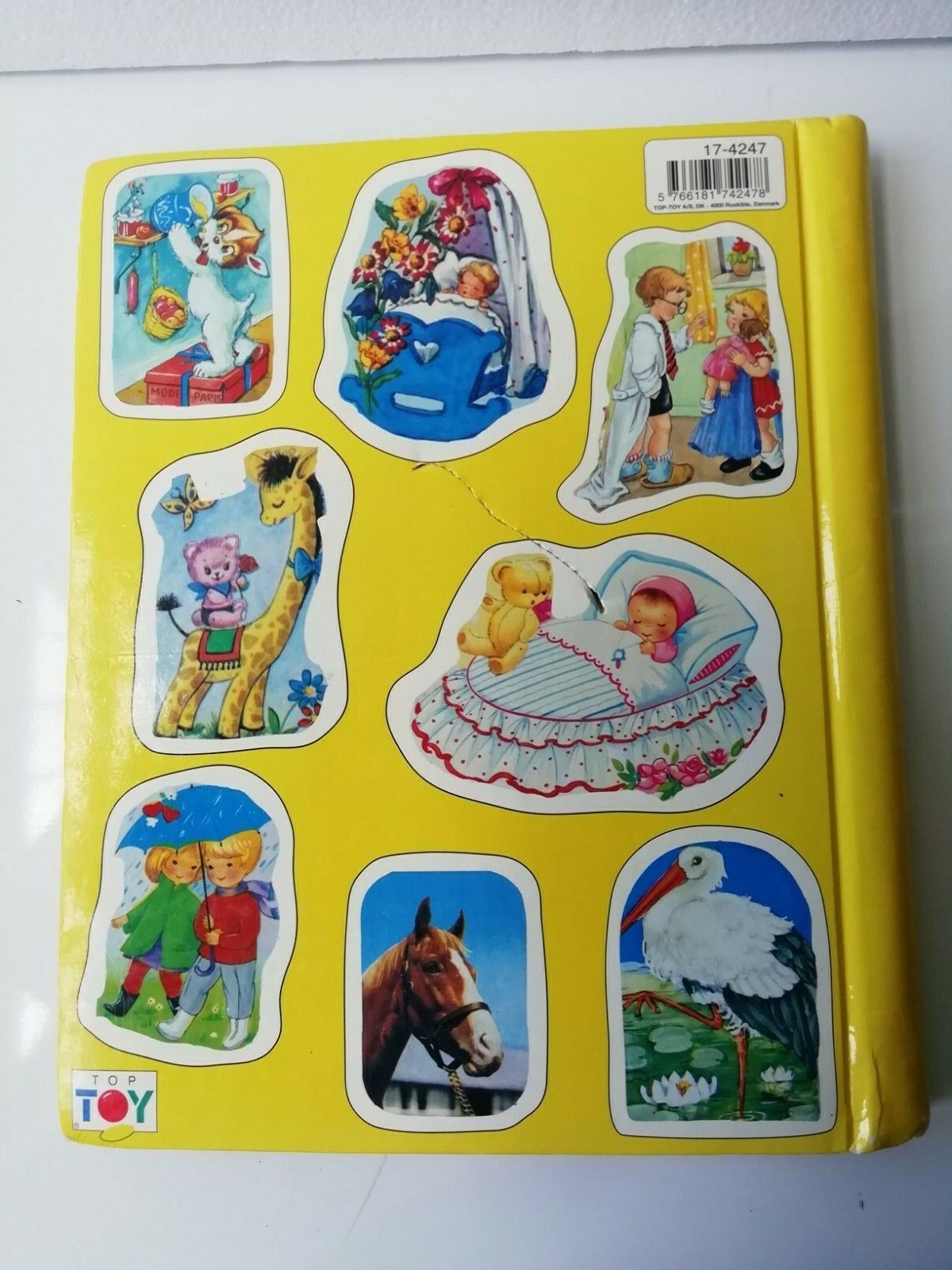 Vintage Danish book with scrapsAnimalsDisneyChristmasWinnie the Pooh etc