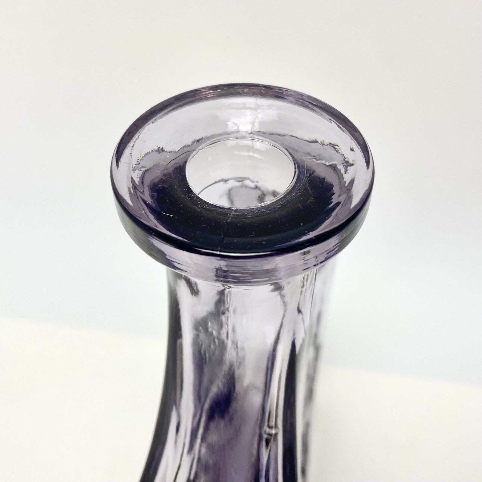 Vtg MCM Finnish Glass Lara Bottle Vase Purple Eero Rislakki Mantyharjun Lasi