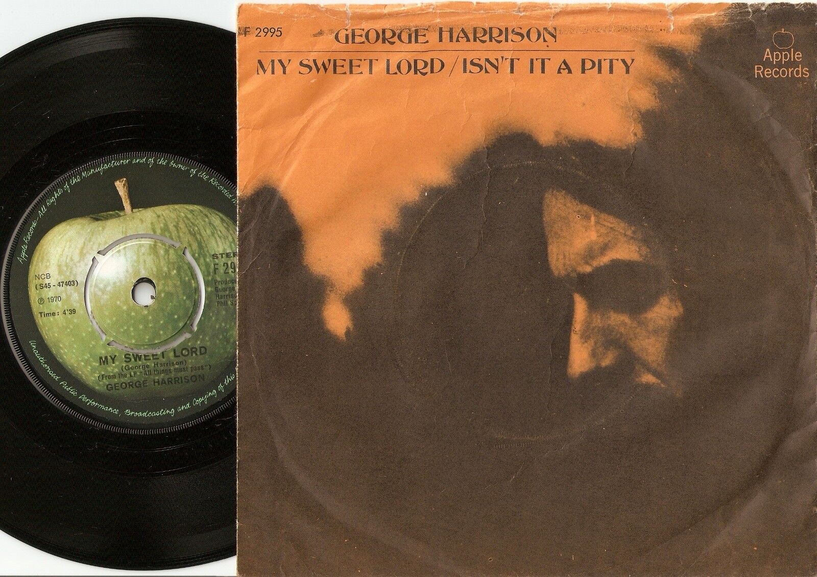 GEORGE HARRISON MY SWEET LORD  IS`NT IT A PITY DANISH 45+PS 1970 THE BEATLES