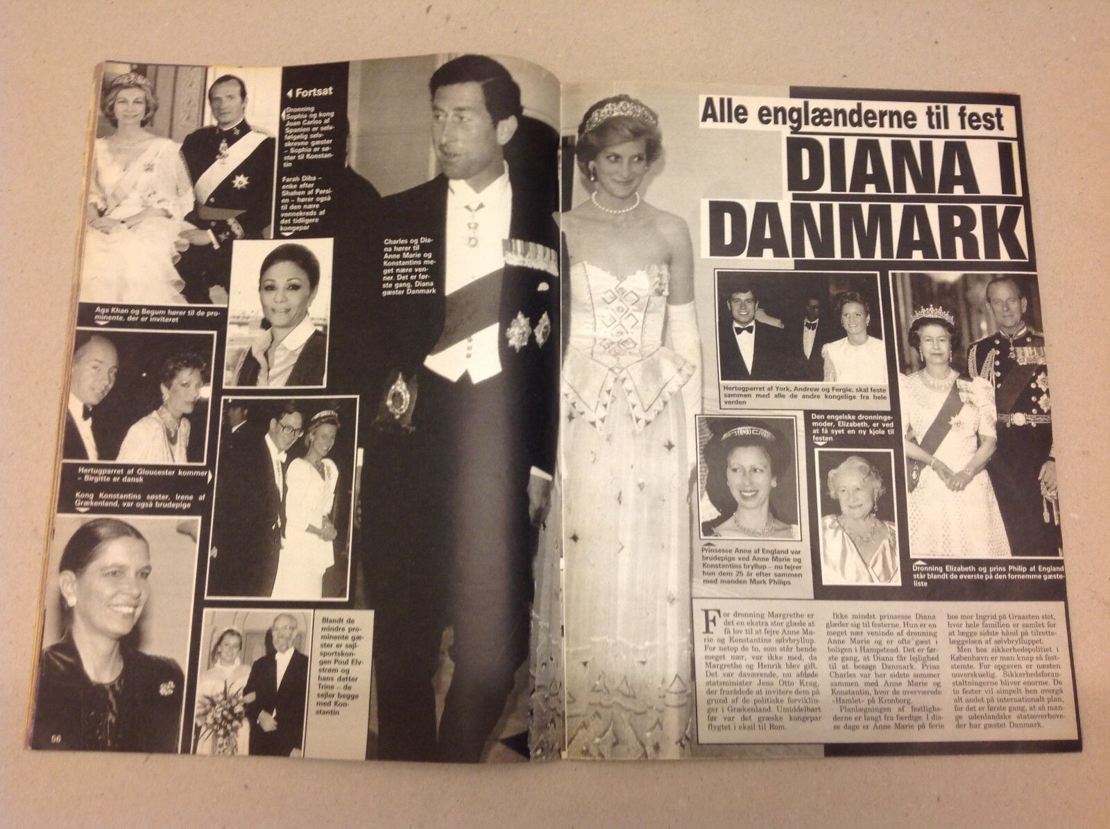 Princess Diana Denmark Visit Photos Vintage Danish Magazine 1989 "Se og Hoer"