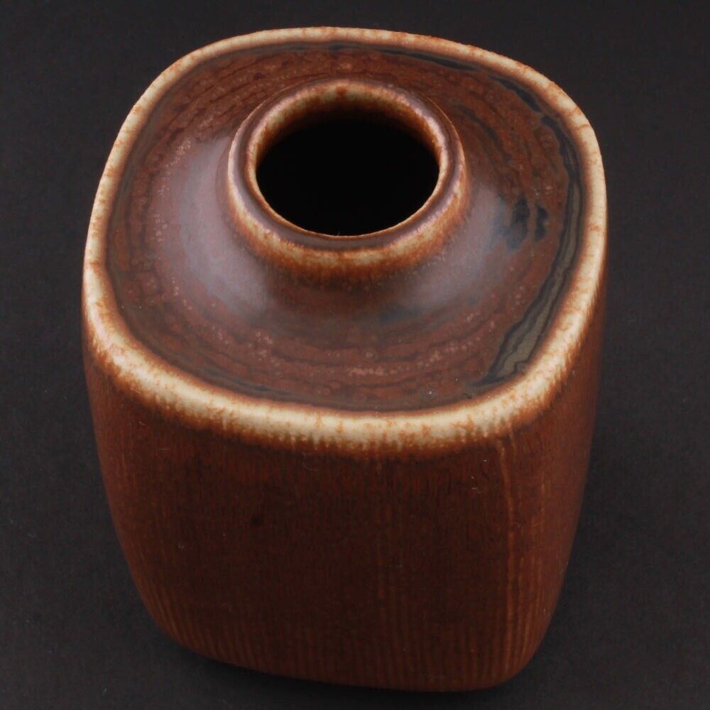 Bing & Grøndahl Vase Brown Stoneware / Porcelain Ceramic DENMARK