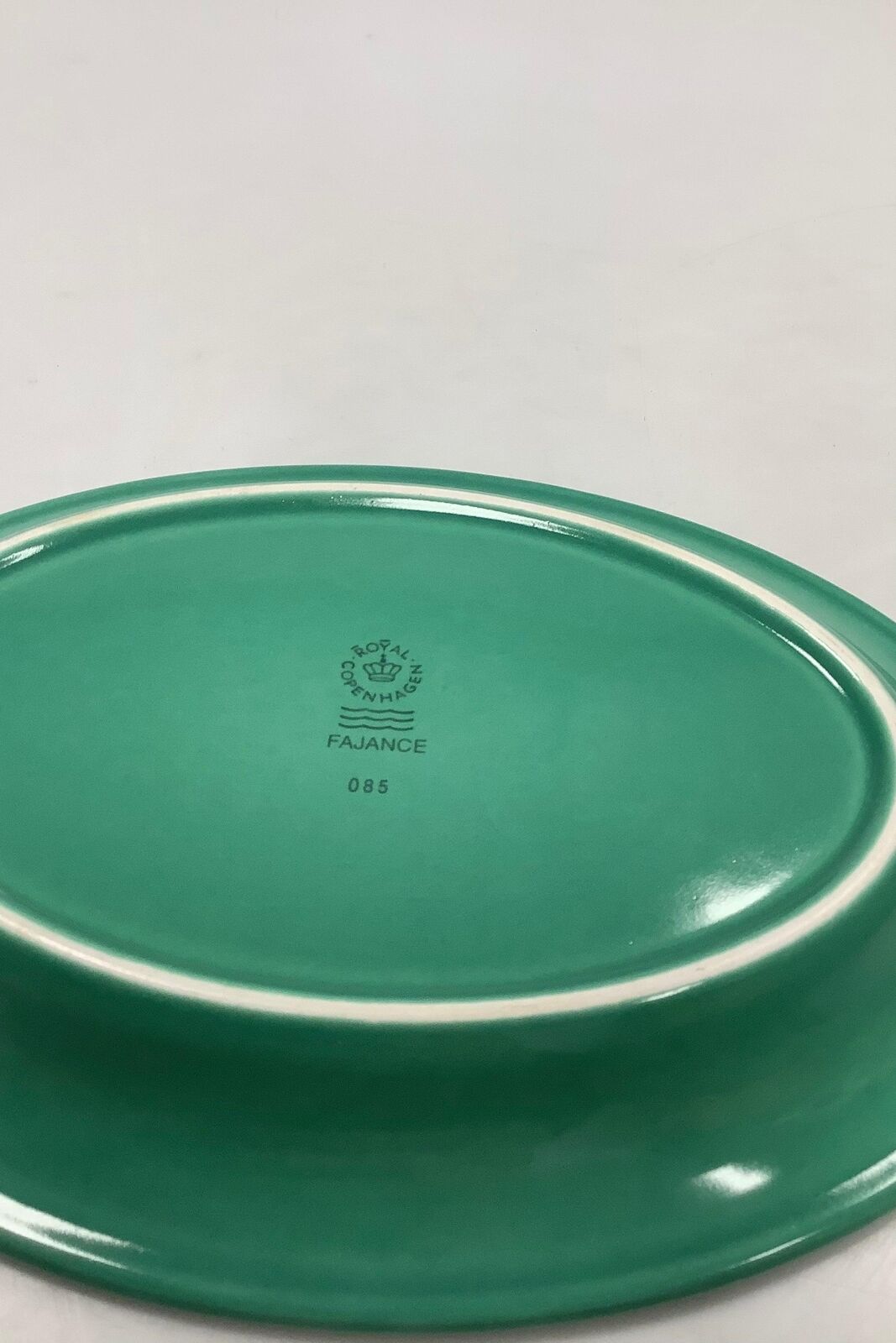 Royal Copenhagen Ursula Oval Plate in Dark Green No 085