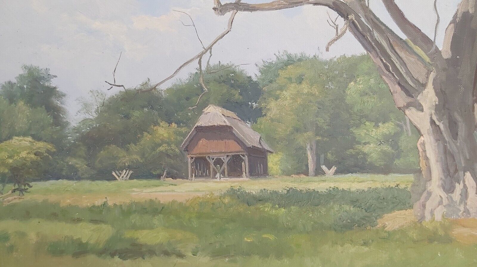 ANIMAL FEEDING PLACE - oil painting