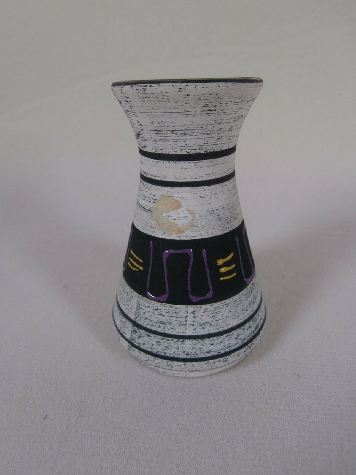 ~Vintage small Bay Keramik Vase XS West Germany 506 10 grey yellow lilac 60s 70s