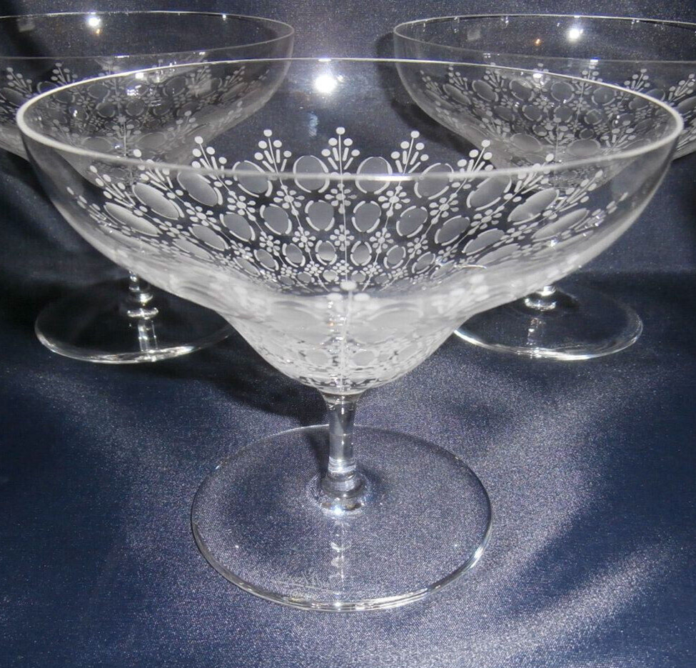 💥Vintage Wiinblad Rosenthal "3 Romance II" Crystal dessert Hors d'oeuvre glass