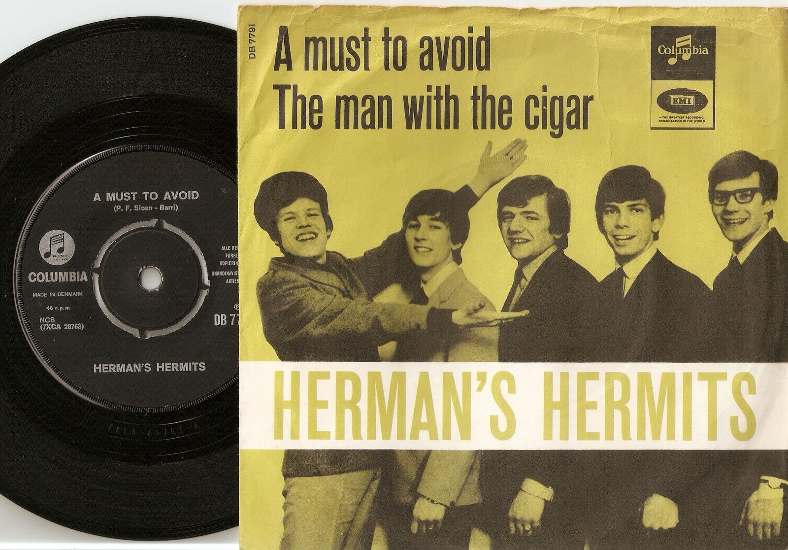 HERMAN`S HERMITS A MUST TO AVOID DANISH 45+PS 1965 MOD FREAKBEAT GARAGE PSYCH