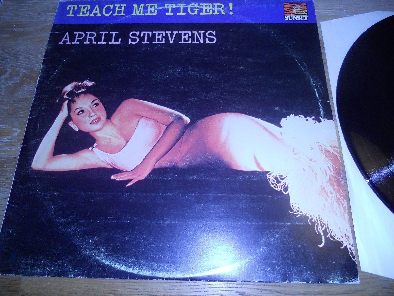 APRIL STEVENS "TEACH ME TIGER" 1975 VINYL LP MADE IN SWEDEN NCB SUNSET RECORDS**