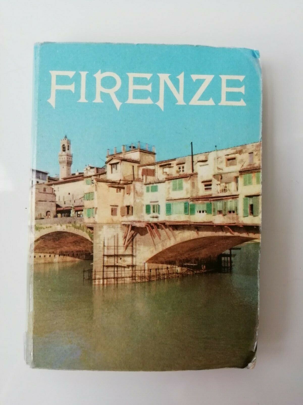 Vintage folder with hand-colored old photos of FirenzeItaly 