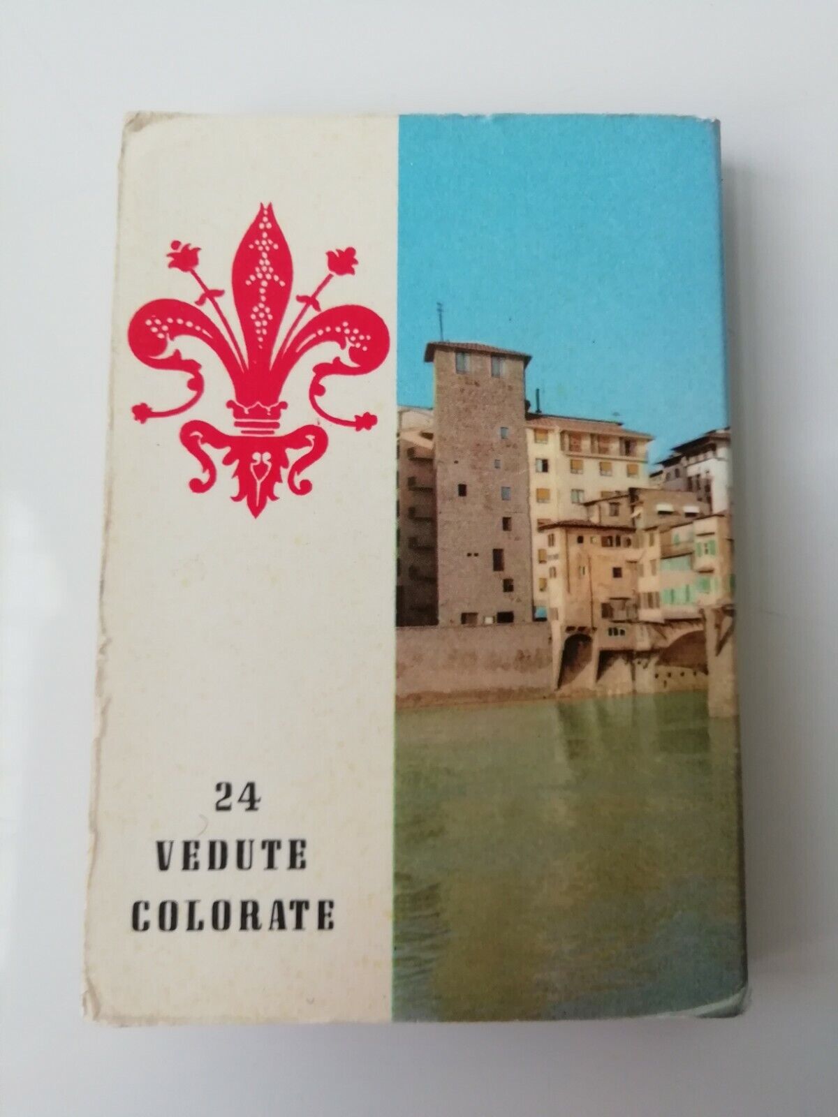 Vintage folder with hand-colored old photos of FirenzeItaly 