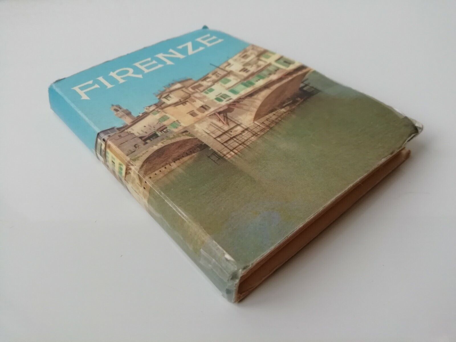 Vintage folder with hand-colored old photos of FirenzeItaly 